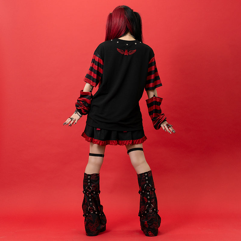 PUNKY BUNNY LONG SLEEVE TEE RED