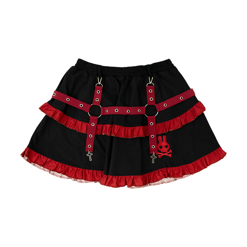 PUNKY BUNNY SKIRT RED