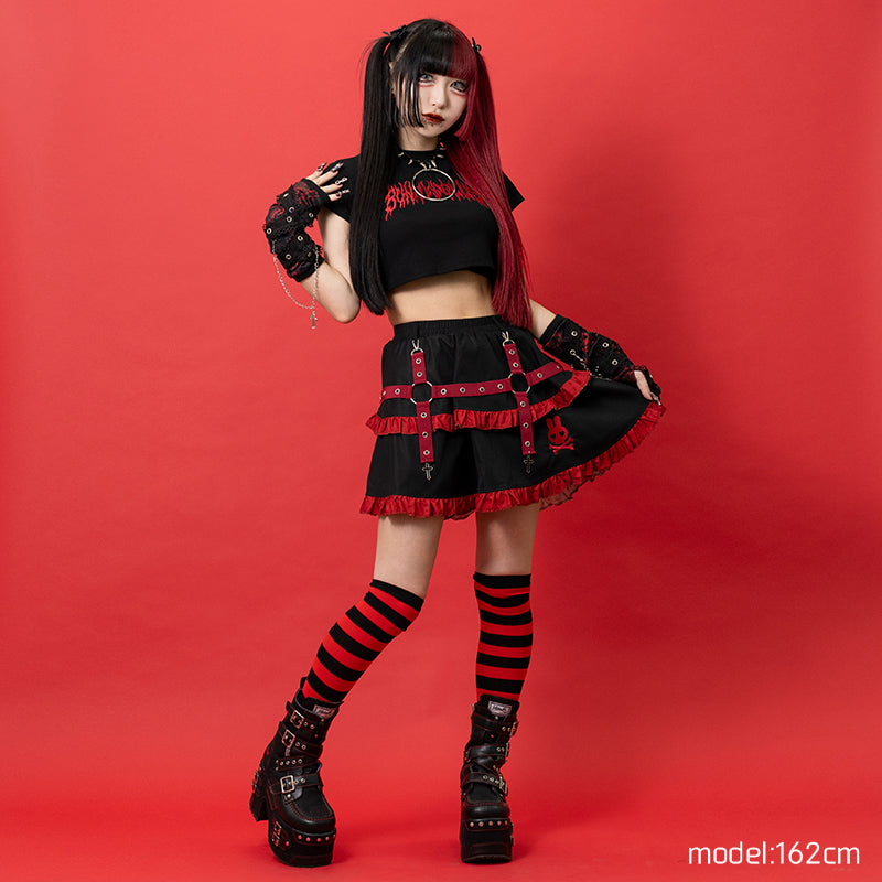 PUNKY BUNNY SKIRT RED