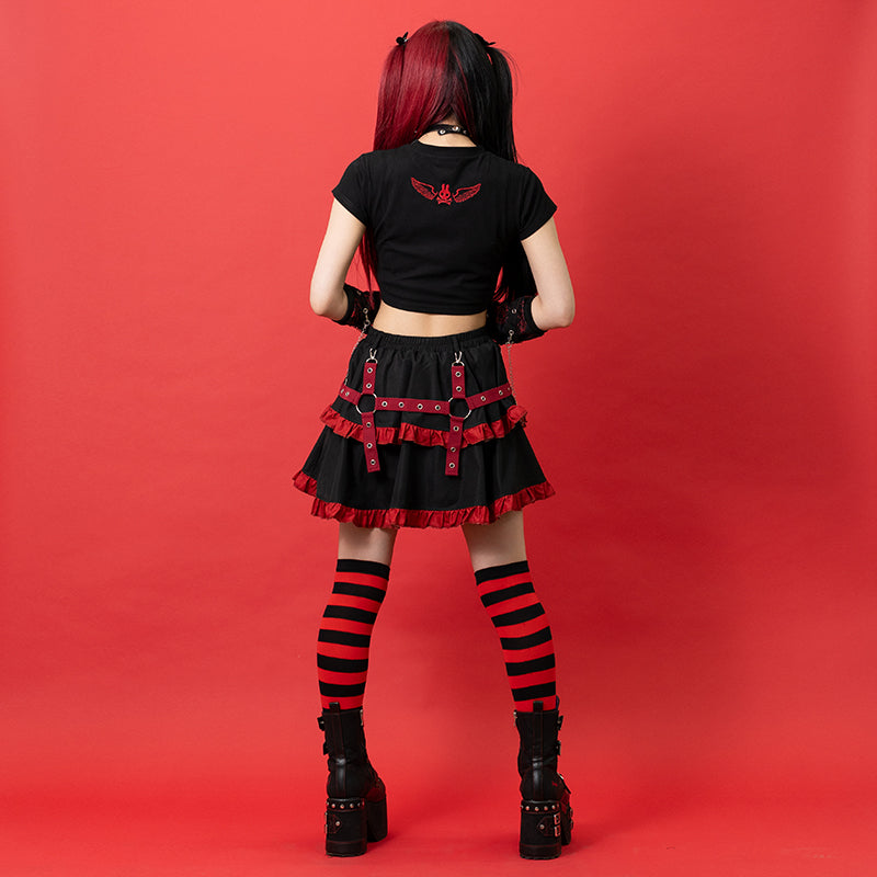 PUNKY BUNNY SKIRT RED