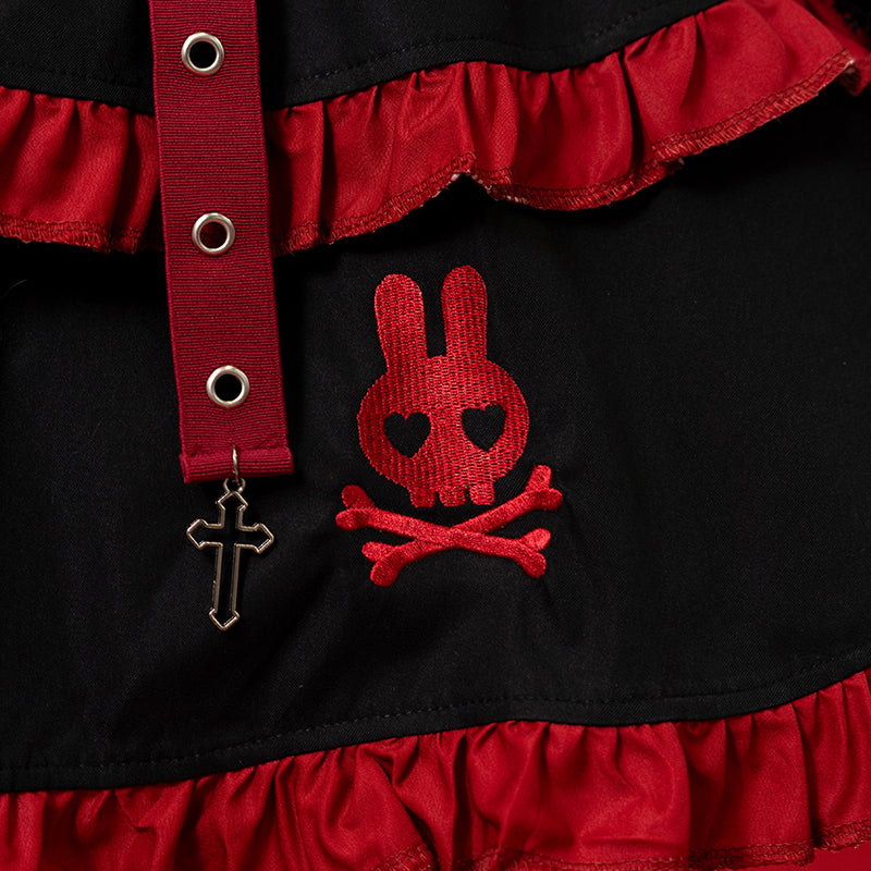 PUNKY BUNNY SKIRT RED