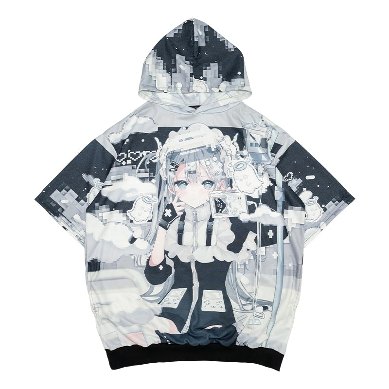 GAME GIRL Hoodie Short Sleeves