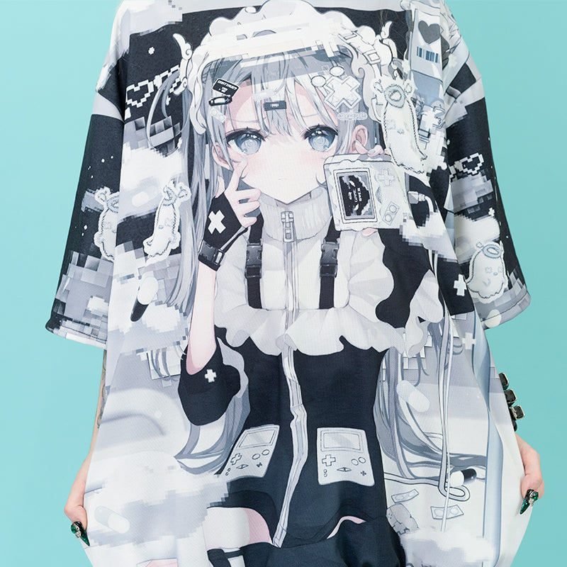 GAME GIRL Hoodie Short Sleeves