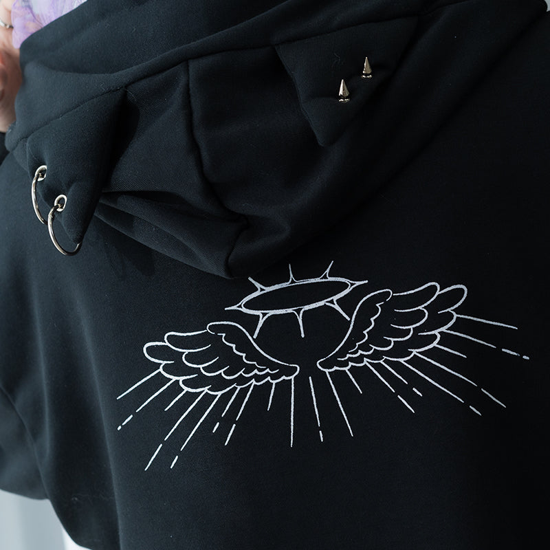 Apparel Half Demon Half Angel Hoodie Kids Half Angel Devil Costume