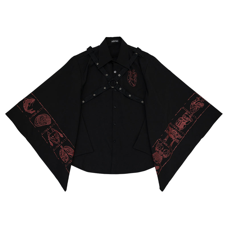 Garakuta Harness Shirt with Kimono Sleeves