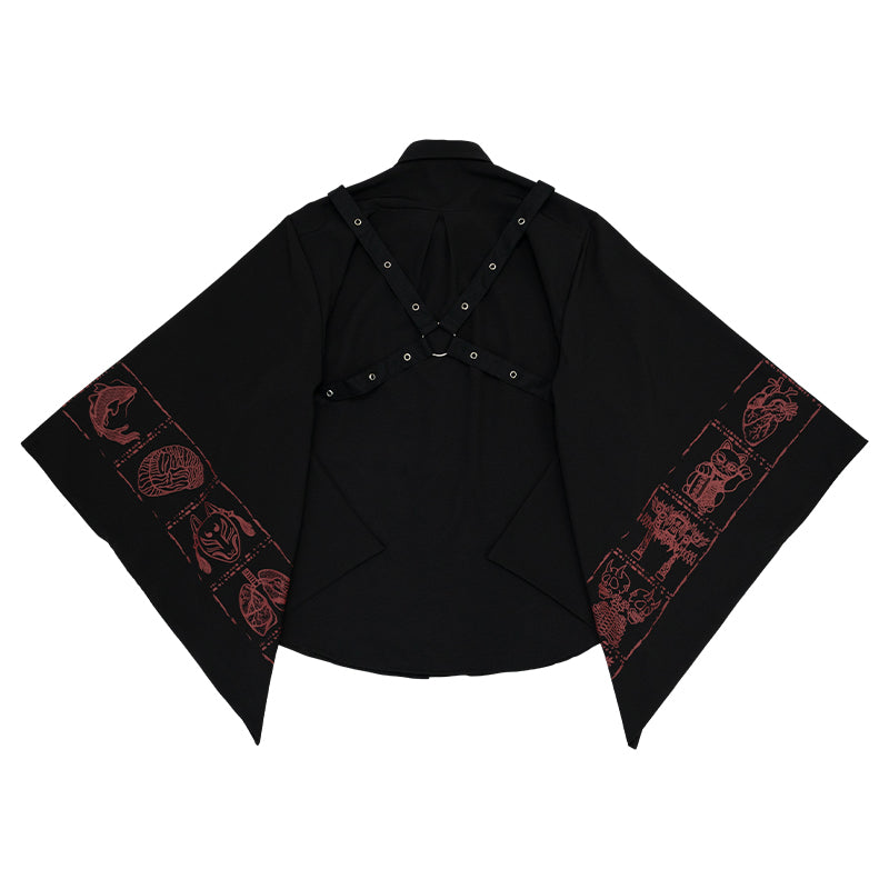 Garakuta Harness Shirt with Kimono Sleeves
