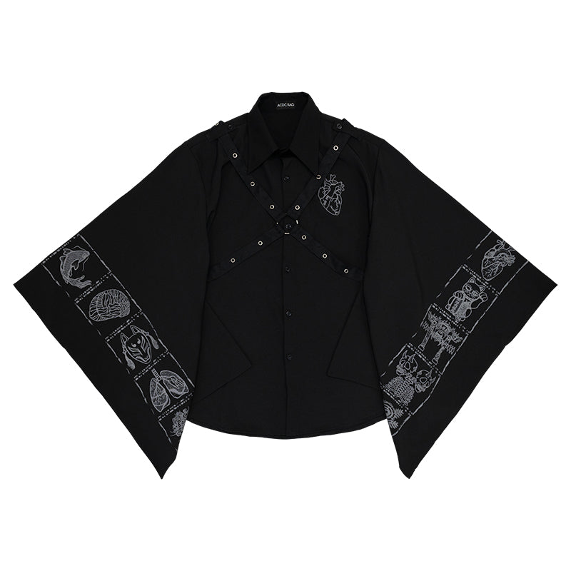 Garakuta Harness Shirt with Kimono Sleeves