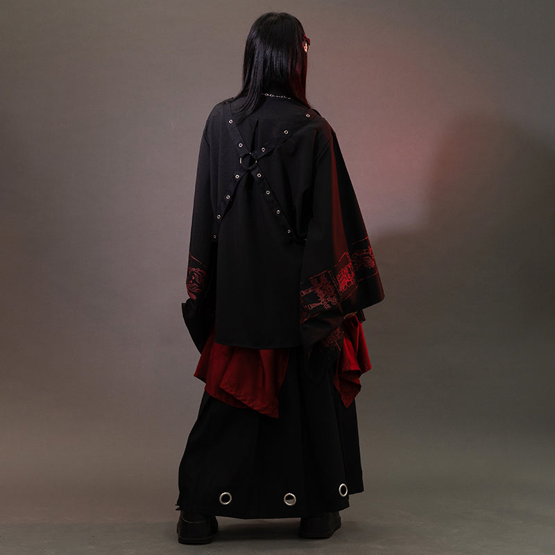 Garakuta Harness Shirt with Kimono Sleeves