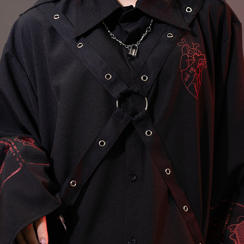 Garakuta Harness Shirt with Kimono Sleeves