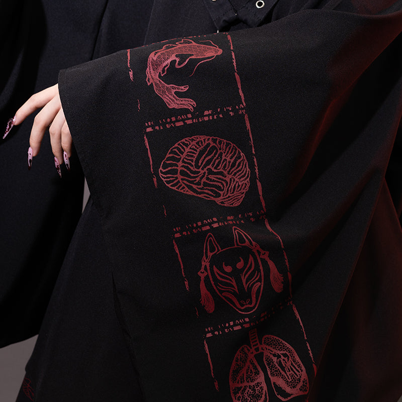 Garakuta Harness Shirt with Kimono Sleeves
