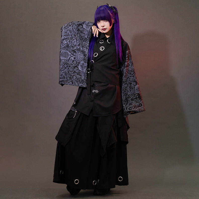 Garakuta Vest with Kimono Sleeves