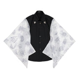 Garakute Sheer Shirt With Kimono Sleeves