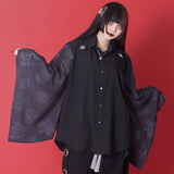 Garakute Sheer Shirt With Kimono Sleeves