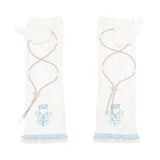 Heart Hack Arm Covers WHITE/PASTEL BLUE