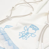 Heart Hack Arm Covers WHITE/PASTEL BLUE