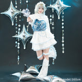 Heart Hack クロップドジャケット WHITE/PASTEL BLUE