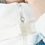 Heart Hack クロップドジャケット WHITE/PASTEL BLUE
