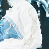 Heart Hack クロップドジャケット WHITE/PASTEL BLUE