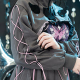 Heart Hack クロップドジャケット DARK GRAY/PINK
