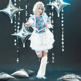 Heart Hack レッグウォーマー WHITE/PASTEL BLUE