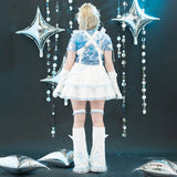 Heart Hack レッグウォーマー WHITE/PASTEL BLUE