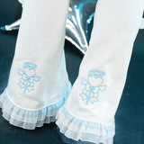 Heart Hack レッグウォーマー WHITE/PASTEL BLUE