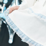 Heart Hack スカート WHITE/PASTEL BLUE