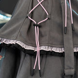 Heart Hack スカート DARK GRAY/PINK