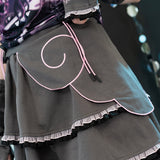 Heart Hack スカート DARK GRAY/PINK
