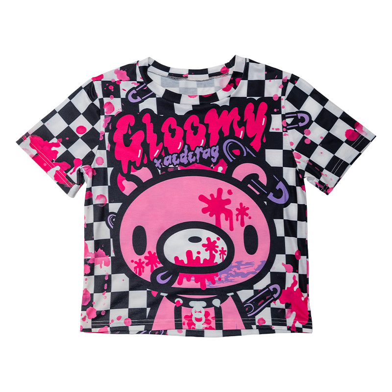 Checkered Gloomy Chibi T-Shirt – ACDC RAG