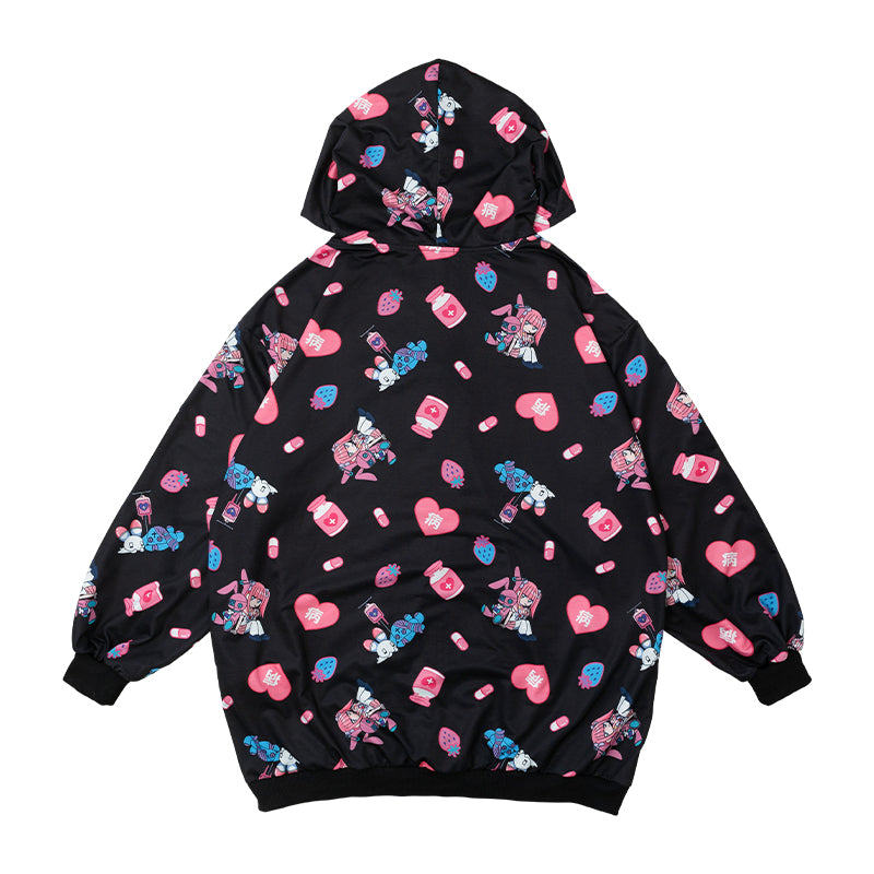 P Menhera-chan Mill Nero Zip Hoodie – ACDC RAG