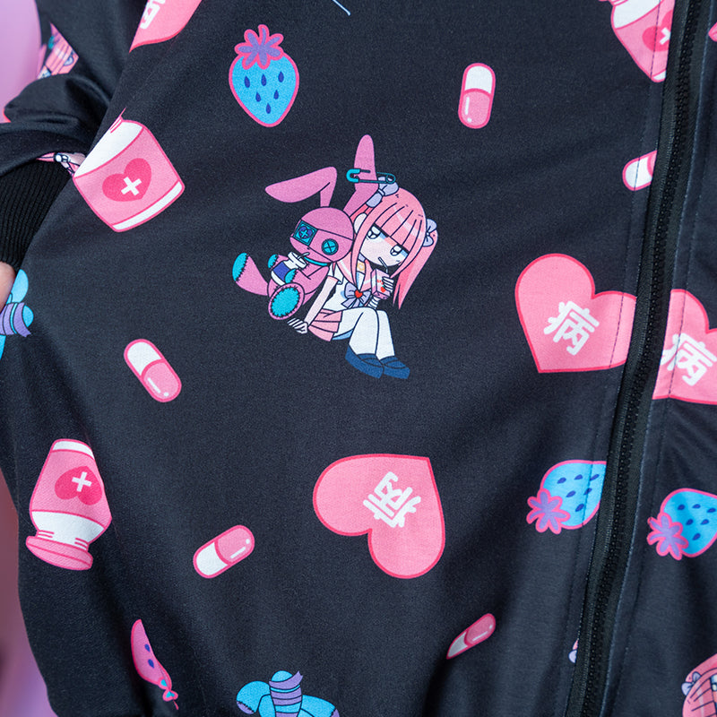 P Menhera-chan Mill Nero Zip Hoodie – ACDC RAG