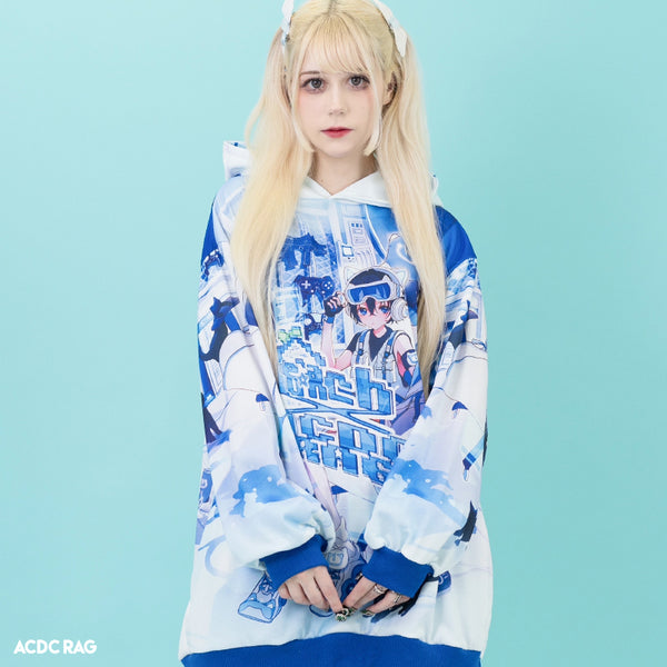 【3点セット！】ACDC RAG　サイバーパンク ネコミミパーカー＆パンツ＆手袋 サイバーネコ パーカー – ACDC RAG