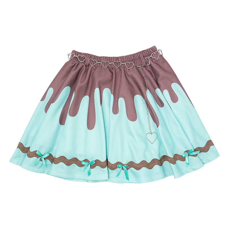 【Raucohouse】Puppy banding skirt Cherry Puppy Skirt – ACDC RAG