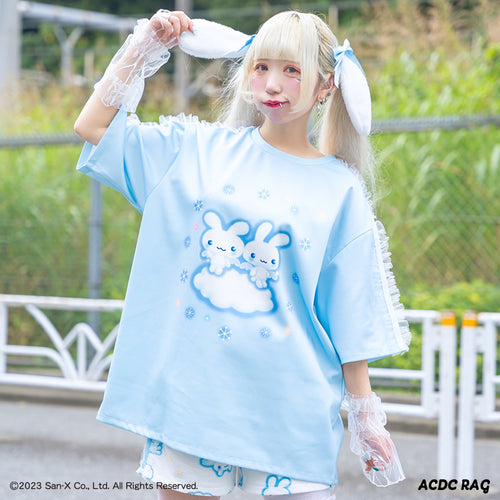 Twin Rabbit Angels Lace T-Shirt *JAPAN SALE ONLY