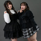 Pleated Pants-Skirt Plus Size