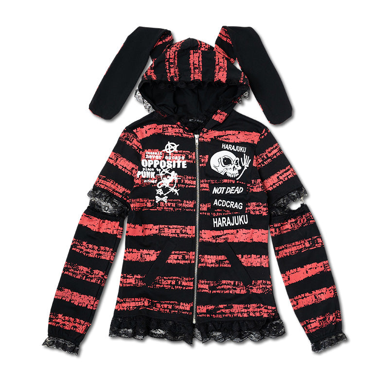 Neko Hoodie(Akubi)-ブラック | harapeco Store