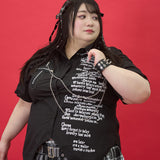 [プラスサイズ]クロスシャツ
