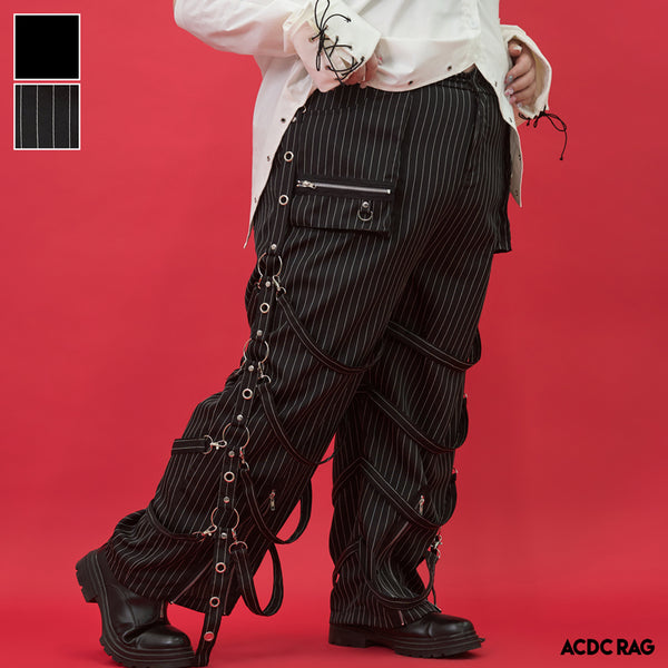 ACDC RAG ボンテージパンツ ブラック プラスサイズ]ベルトボンテージパンツ – ACDC RAG