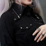 Double Belt Shirt Black