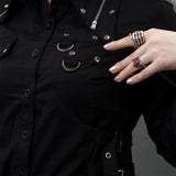 Double Belt Shirt Black