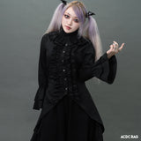 Tailcoat Style Blouse BLACK