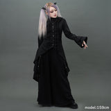 Tailcoat Style Blouse BLACK