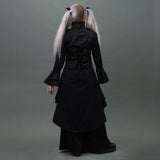 Tailcoat Style Blouse BLACK