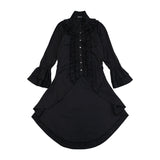 Tailcoat Style Blouse BLACK