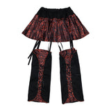 Dragon Skirt with Pantlegs BLACK/RED