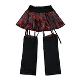Dragon Skirt with Pantlegs BLACK/RED