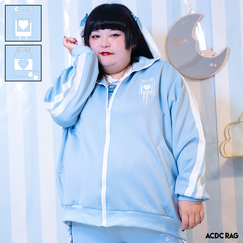Miracle Blood Rag Blood Pack/Pill Bottle Jersey Jacket Pastel Blue (Plus Size Ver ...