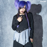 Dark Abyss Asymmetric Cut-&-Sew Tee (Men Ver.)