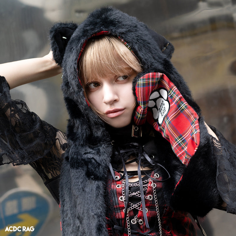CAT EAR HOODED SCARF